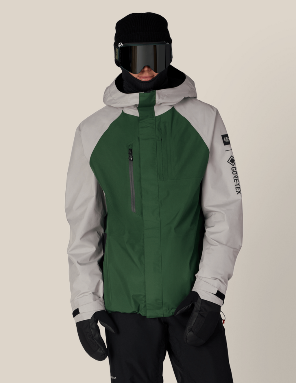 MENS GORE-TEX CORE SHELL JACKET - LIGHT GREY COLORBLOCK