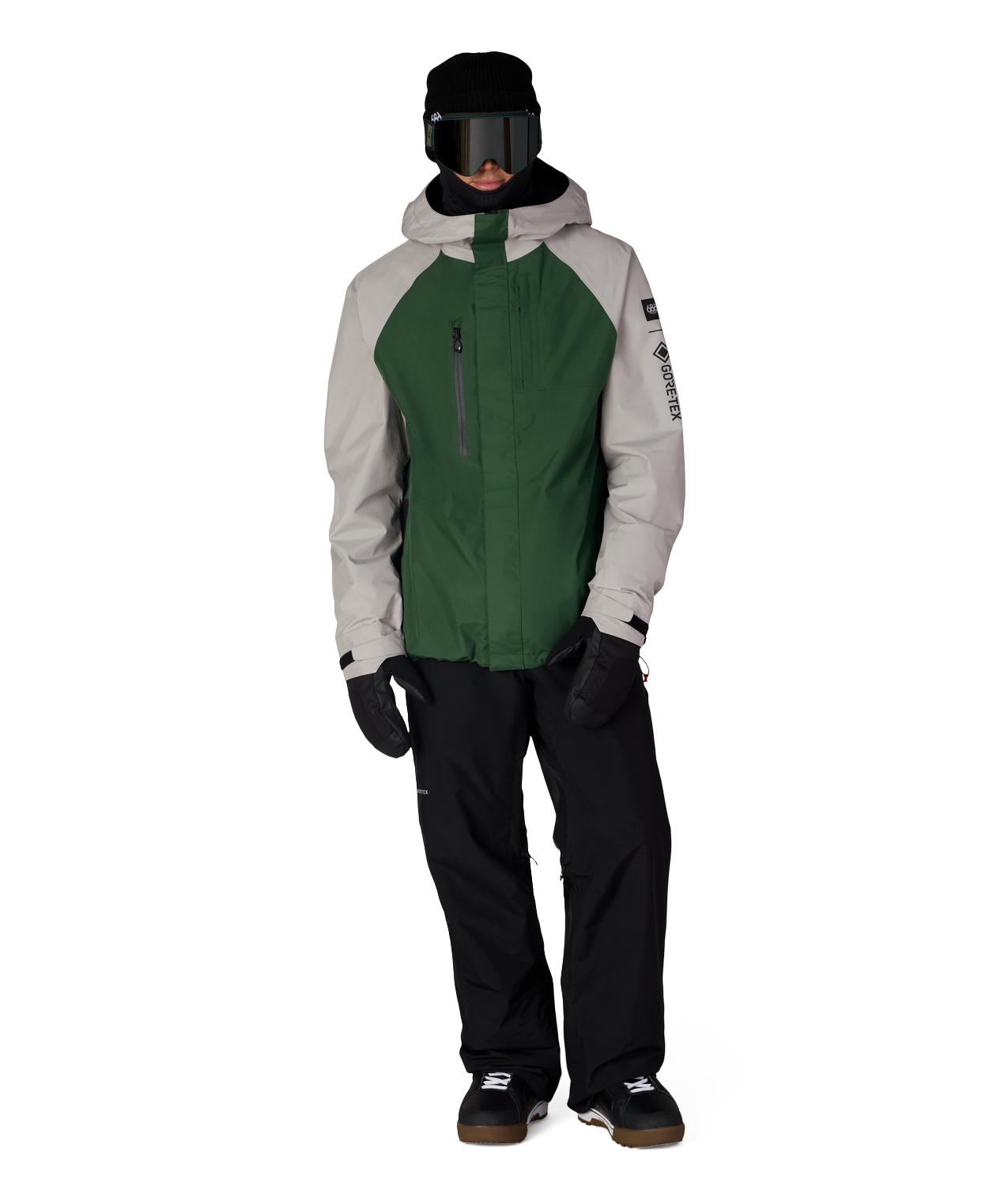 MENS GORE-TEX CORE SHELL JACKET - LIGHT GREY COLORBLOCK