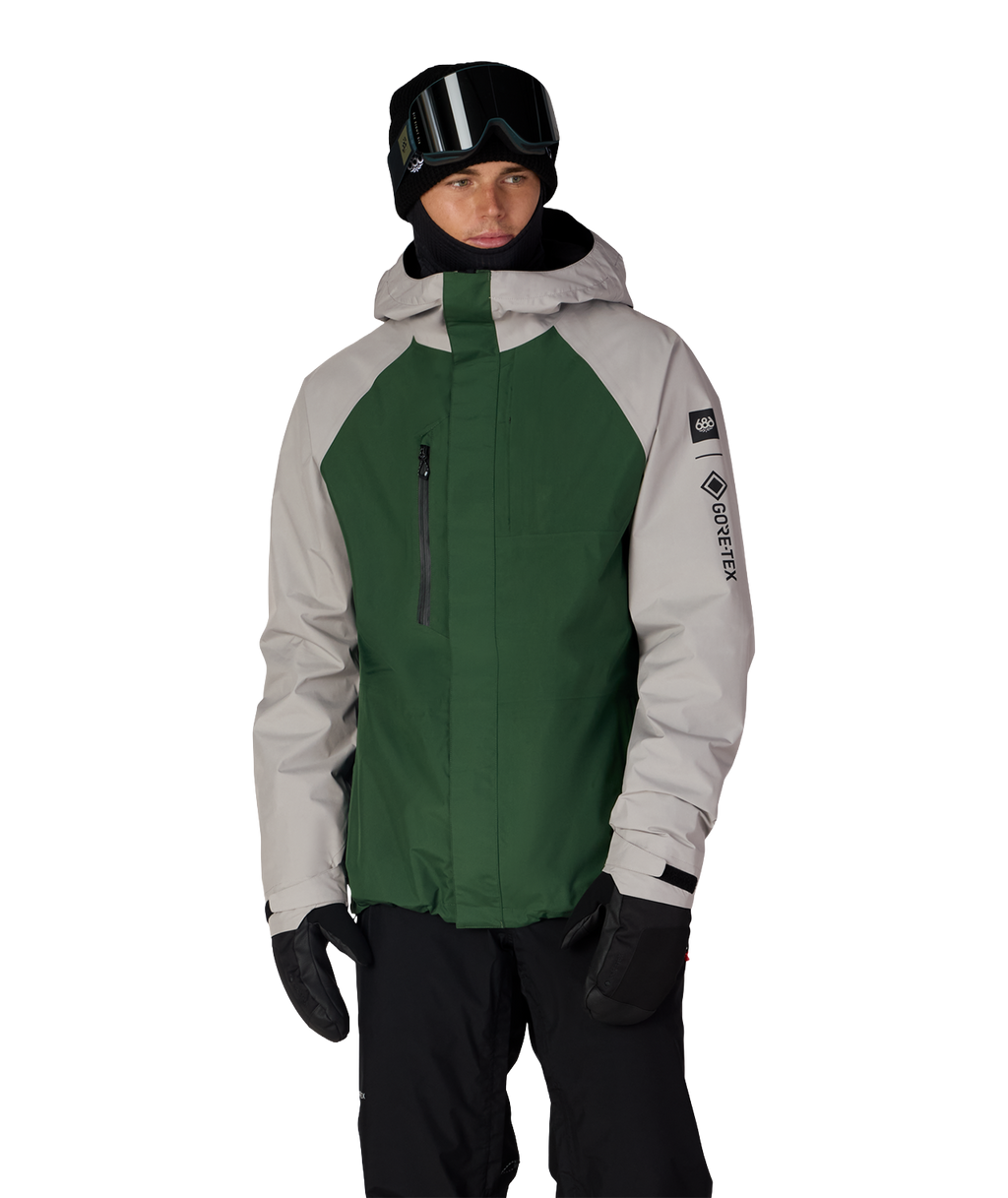 MENS GORE-TEX CORE SHELL JACKET - LIGHT GREY COLORBLOCK