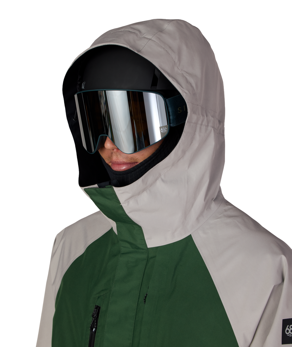 MENS GORE-TEX CORE SHELL JACKET - LIGHT GREY COLORBLOCK