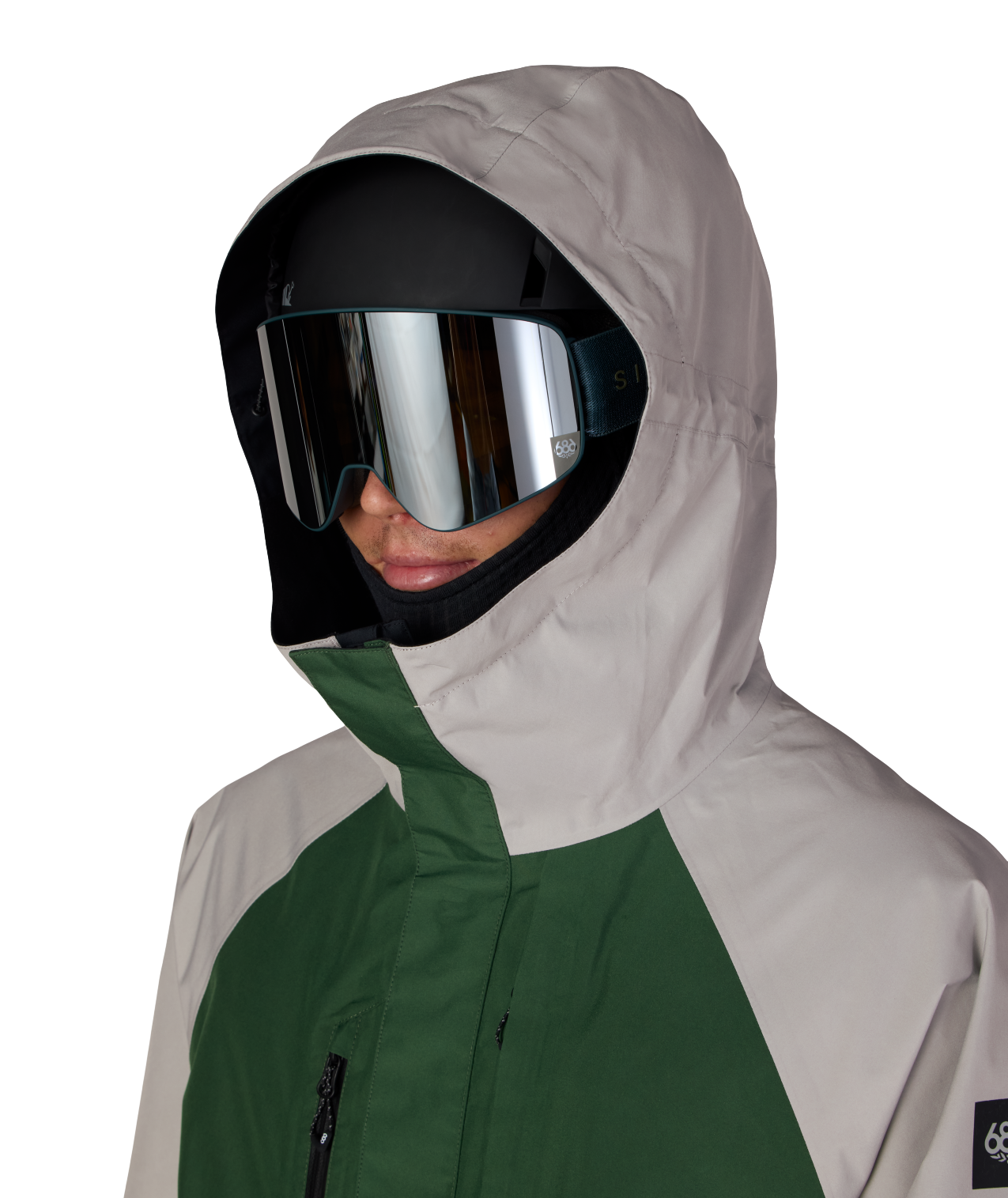 MENS GORE-TEX CORE SHELL JACKET - LIGHT GREY COLORBLOCK