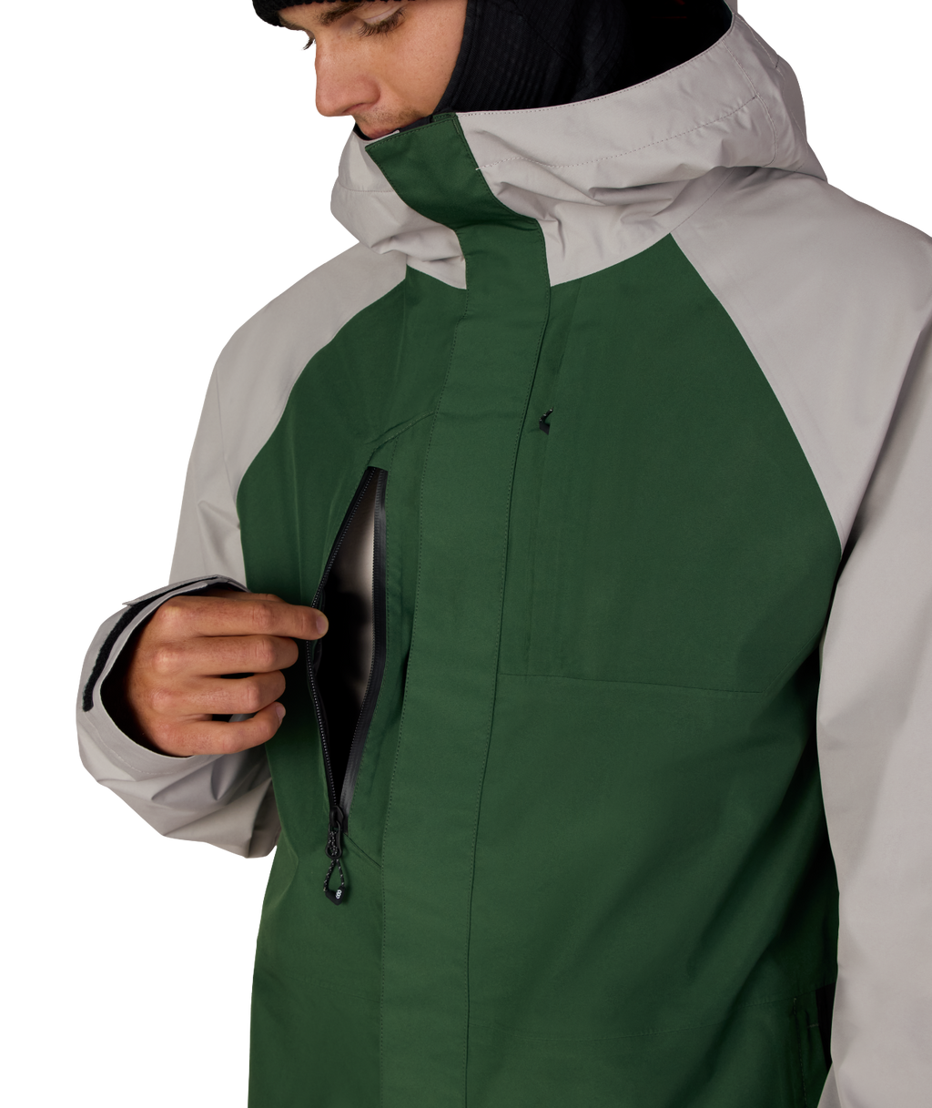 MENS GORE-TEX CORE SHELL JACKET - LIGHT GREY COLORBLOCK
