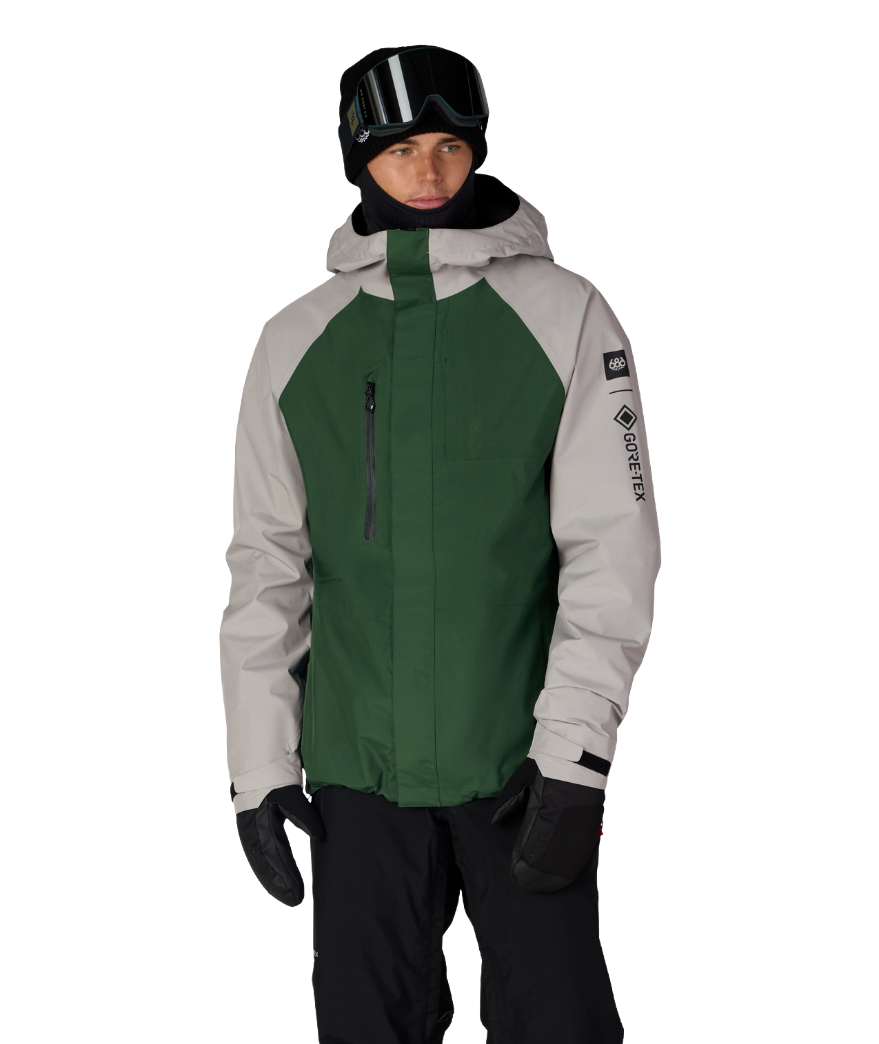 MENS GORE-TEX CORE SHELL JACKET - LIGHT GREY COLORBLOCK