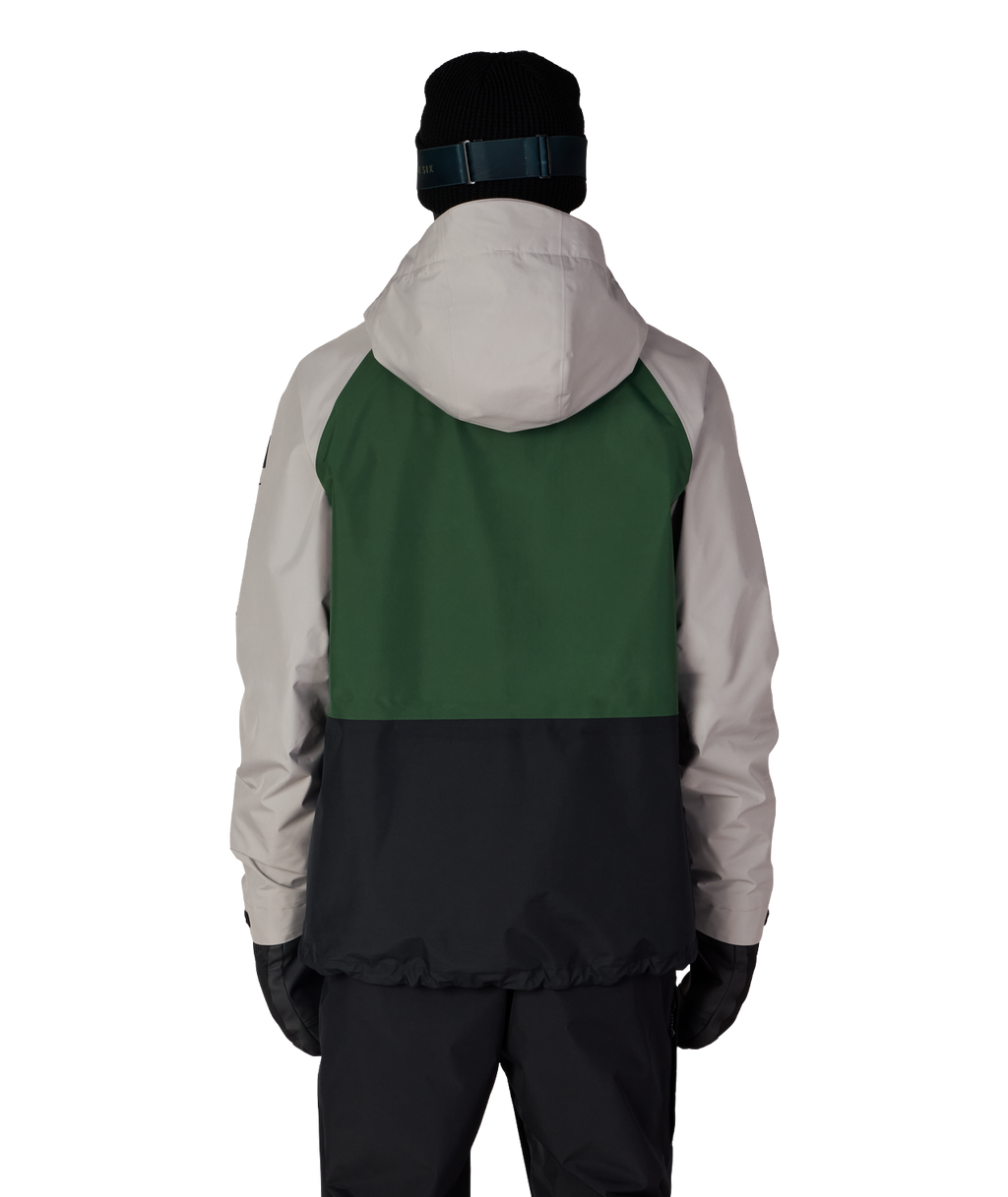 MENS GORE-TEX CORE SHELL JACKET - LIGHT GREY COLORBLOCK