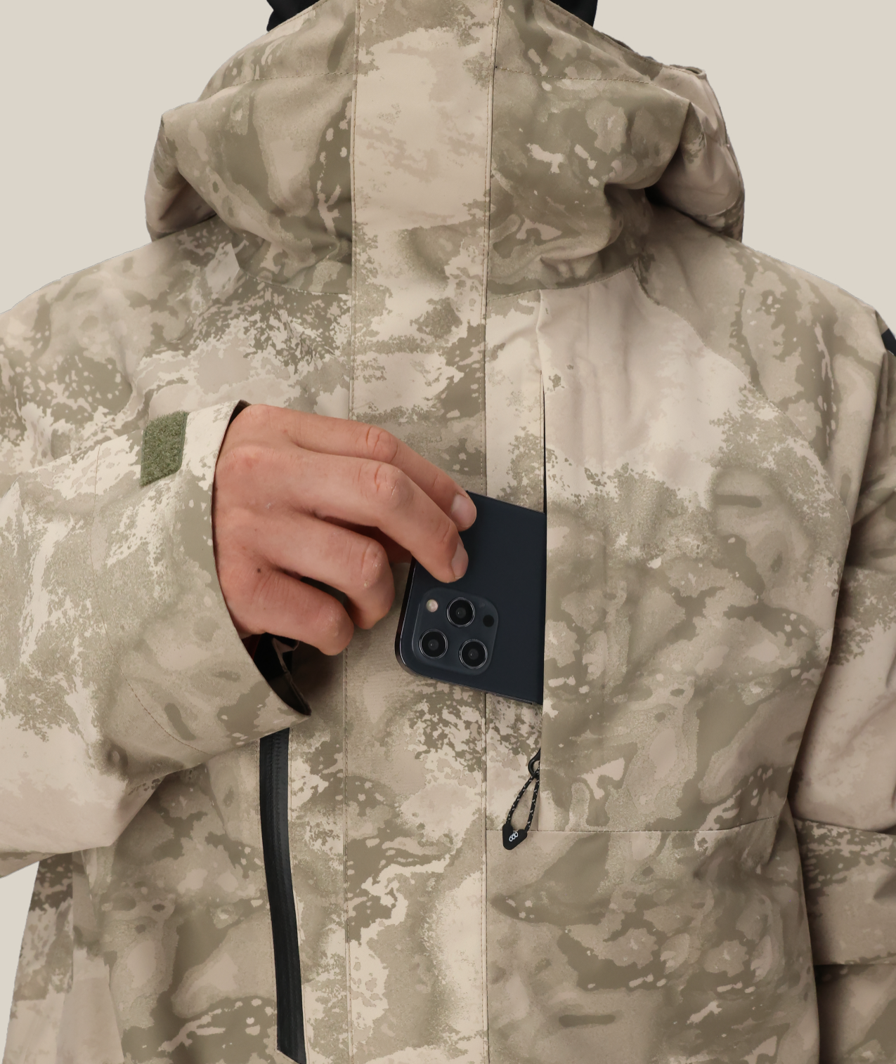MENS GORE-TEX CORE SHELL JACKET - LIMESTONE HEMISPHERE PRINT