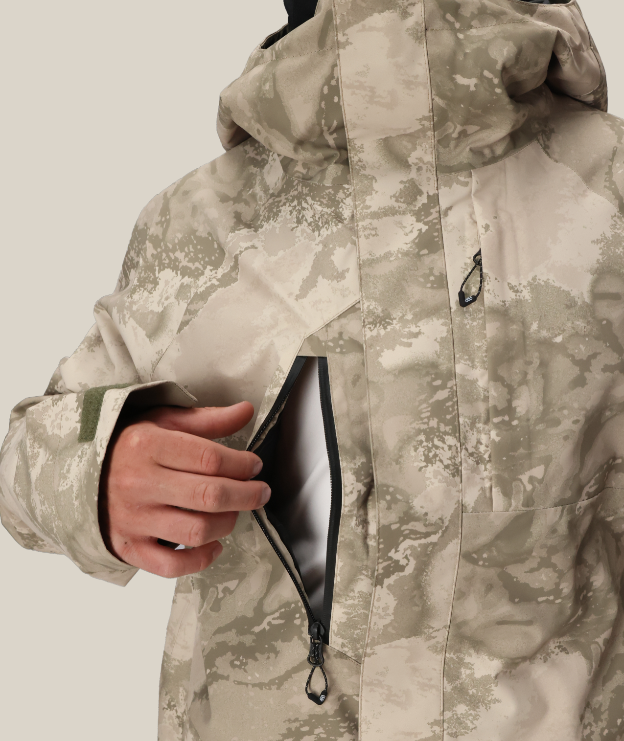 MENS GORE-TEX CORE SHELL JACKET - LIMESTONE HEMISPHERE PRINT
