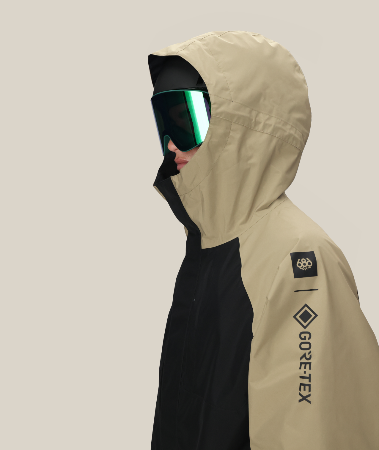MENS GORE-TEX CORE SHELL JACKET - SAGE COLORBLOCK