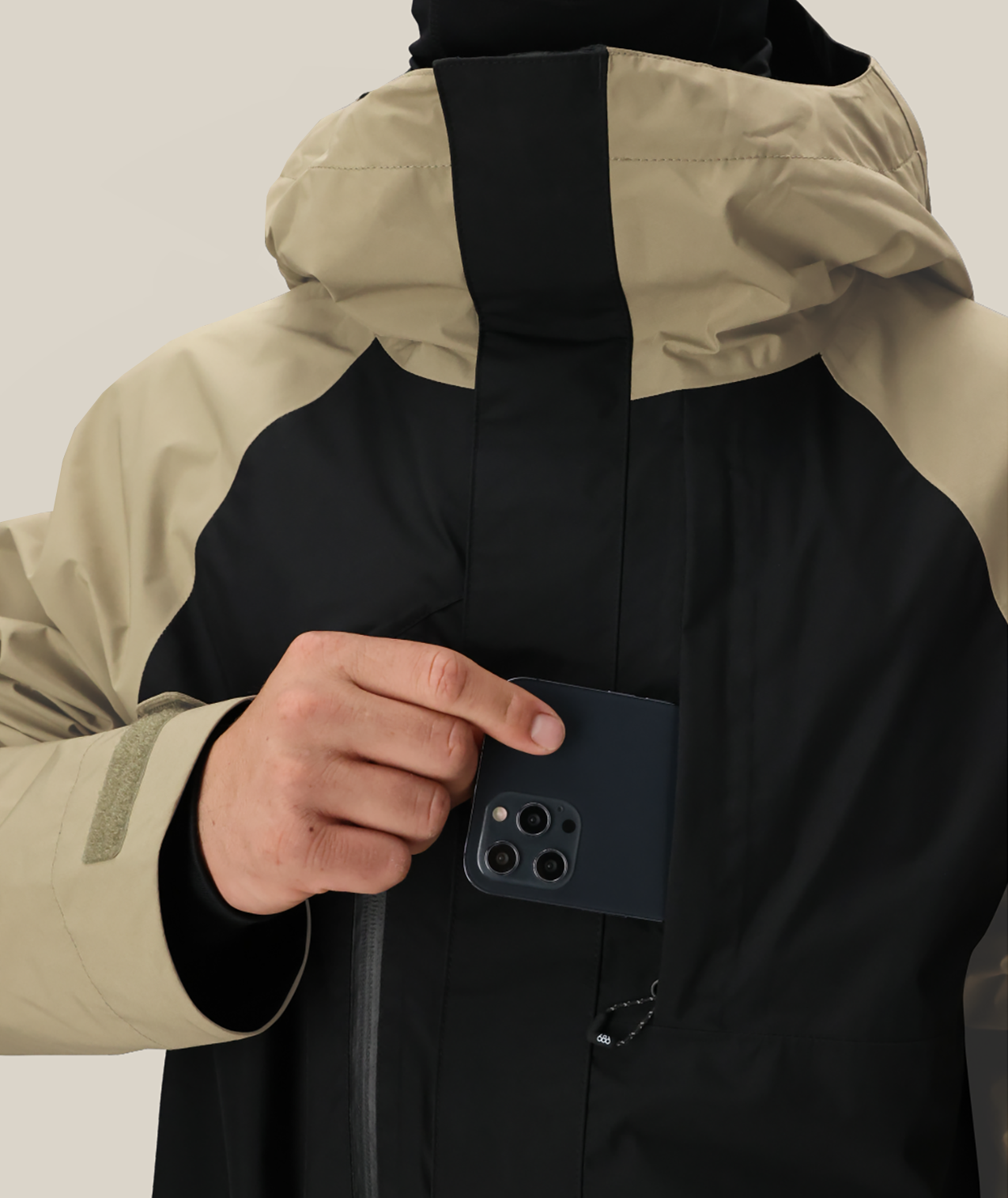 MENS GORE-TEX CORE SHELL JACKET - SAGE COLORBLOCK
