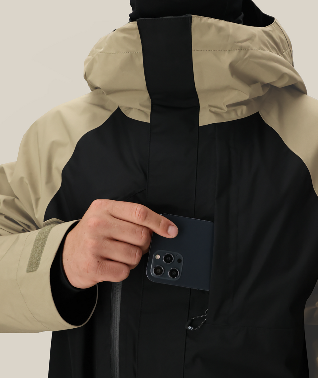 MENS GORE-TEX CORE SHELL JACKET - SAGE COLORBLOCK
