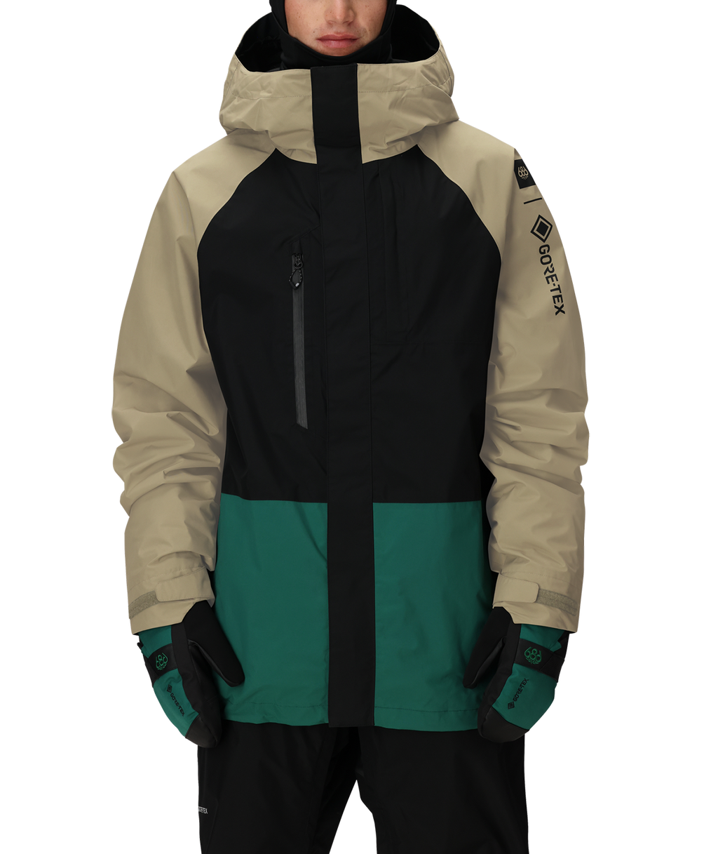 MENS GORE-TEX CORE SHELL JACKET - SAGE COLORBLOCK