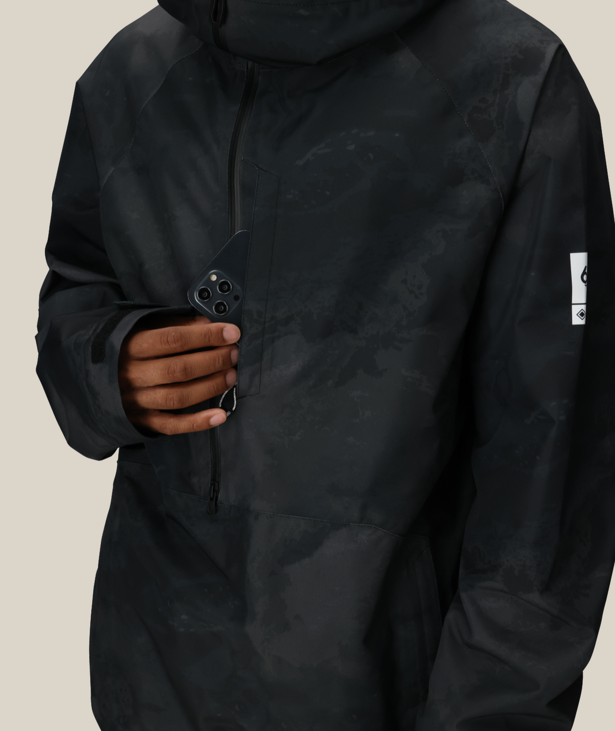 MENS GORE-TEX FRAGMENT SHELL ANORAK - BLACK HEMISPHERE