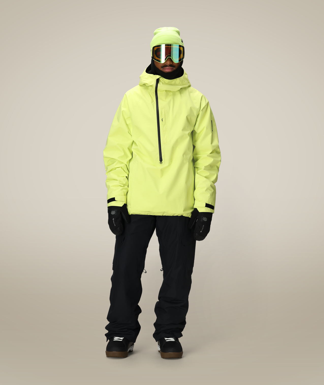 MENS GORE-TEX FRAGMENT SHELL ANORAK - DUSTY LIME