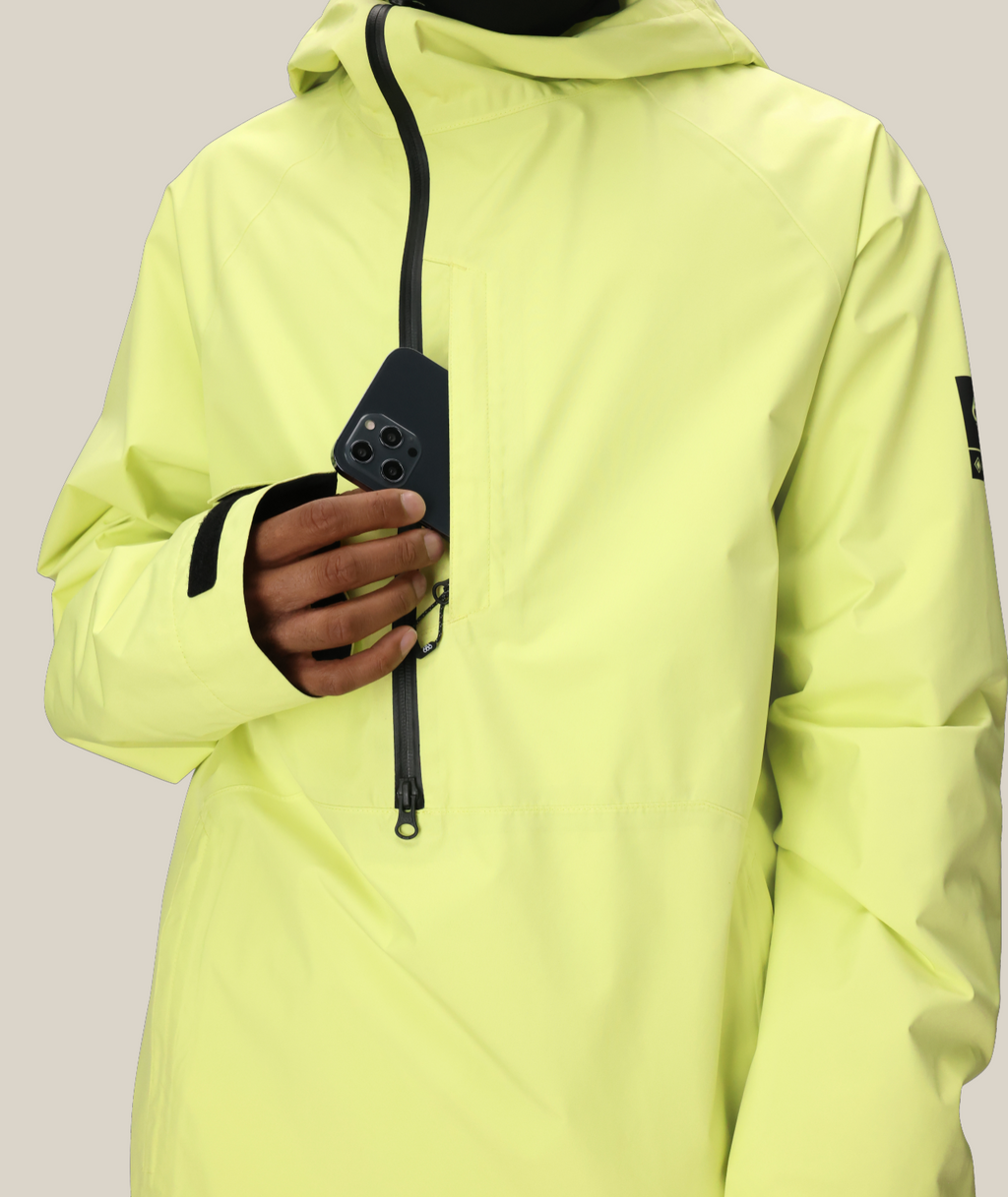 MENS GORE-TEX FRAGMENT SHELL ANORAK - DUSTY LIME
