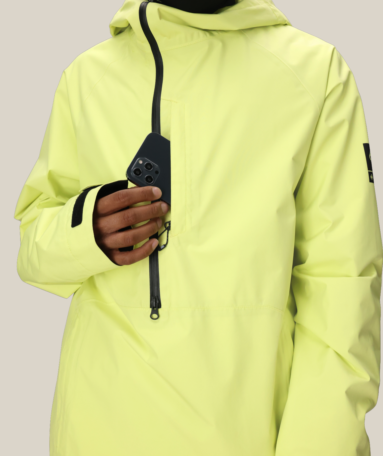 MENS GORE-TEX FRAGMENT SHELL ANORAK - DUSTY LIME