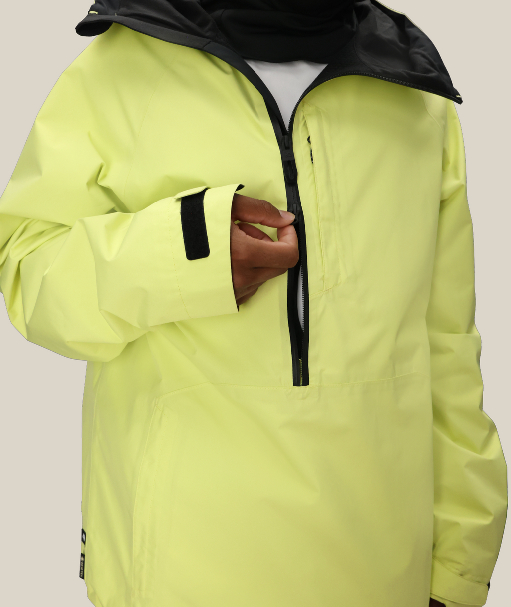 MENS GORE-TEX FRAGMENT SHELL ANORAK - DUSTY LIME