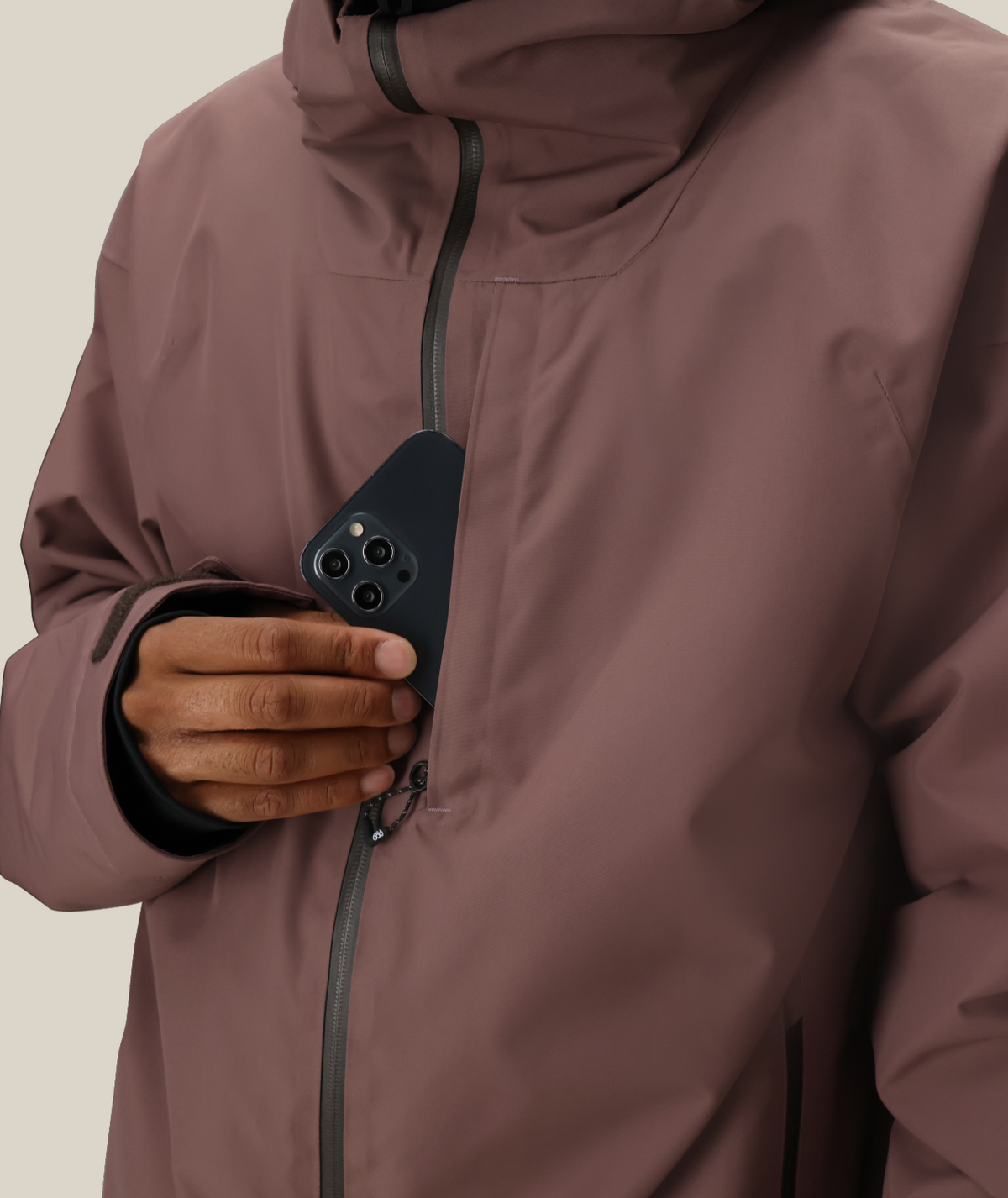 MENS GATEWAY SHELL JACKET - PEPPERCORN