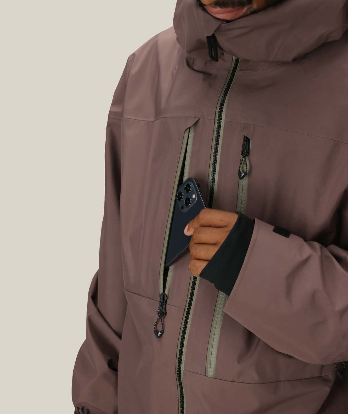 MENS GORE-TEX 3L ATV THERMAGRAPH® JACKET - PEPPERCORN