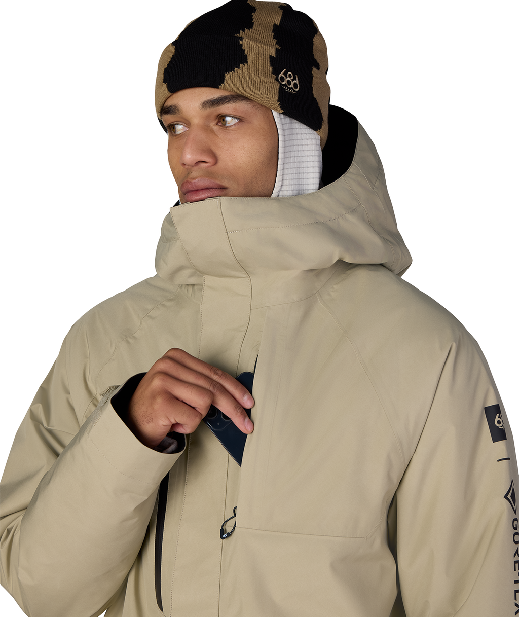 MENS GORE-TEX CORE INSULATED JACKET - KHAKI