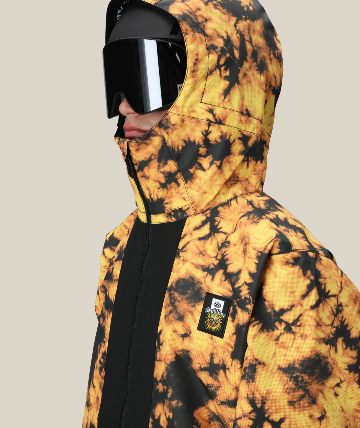 MENS 686 SUBLIME SHELL ANORAK - SUBLIME ORANGE TIE DYE