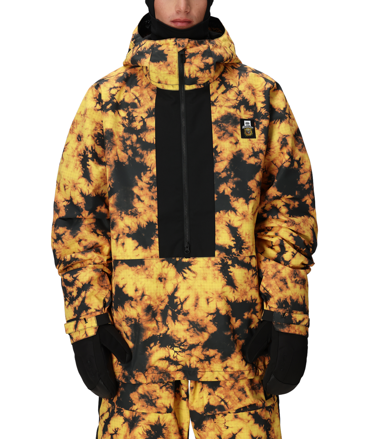 MENS 686 SUBLIME SHELL ANORAK - SUBLIME ORANGE TIE DYE