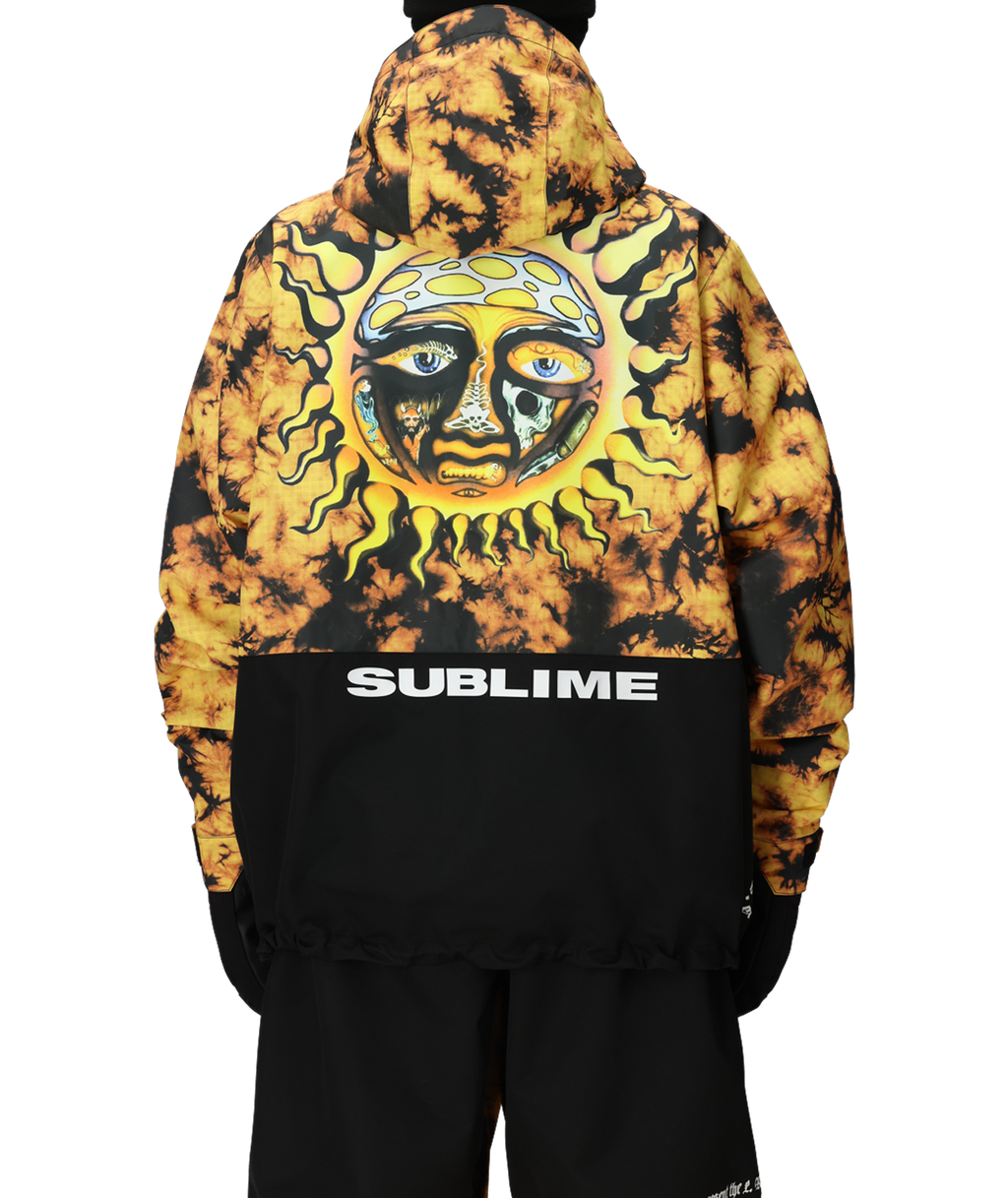 MENS 686 SUBLIME SHELL ANORAK - SUBLIME ORANGE TIE DYE