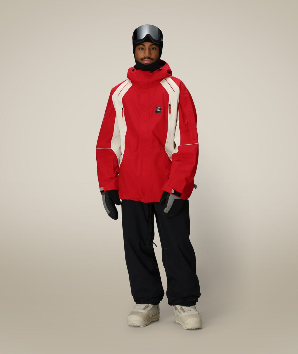 MENS 2002 X3 SHELL JACKET - TRUE RED COLORBLOCK