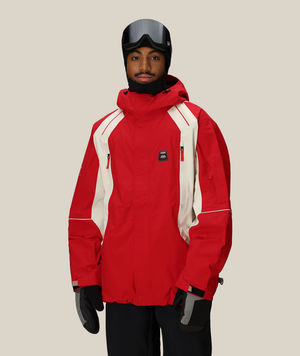 MENS 2002 X3 SHELL JACKET - TRUE RED COLORBLOCK