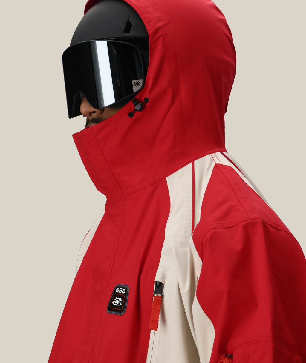 MENS 2002 X3 SHELL JACKET - TRUE RED COLORBLOCK