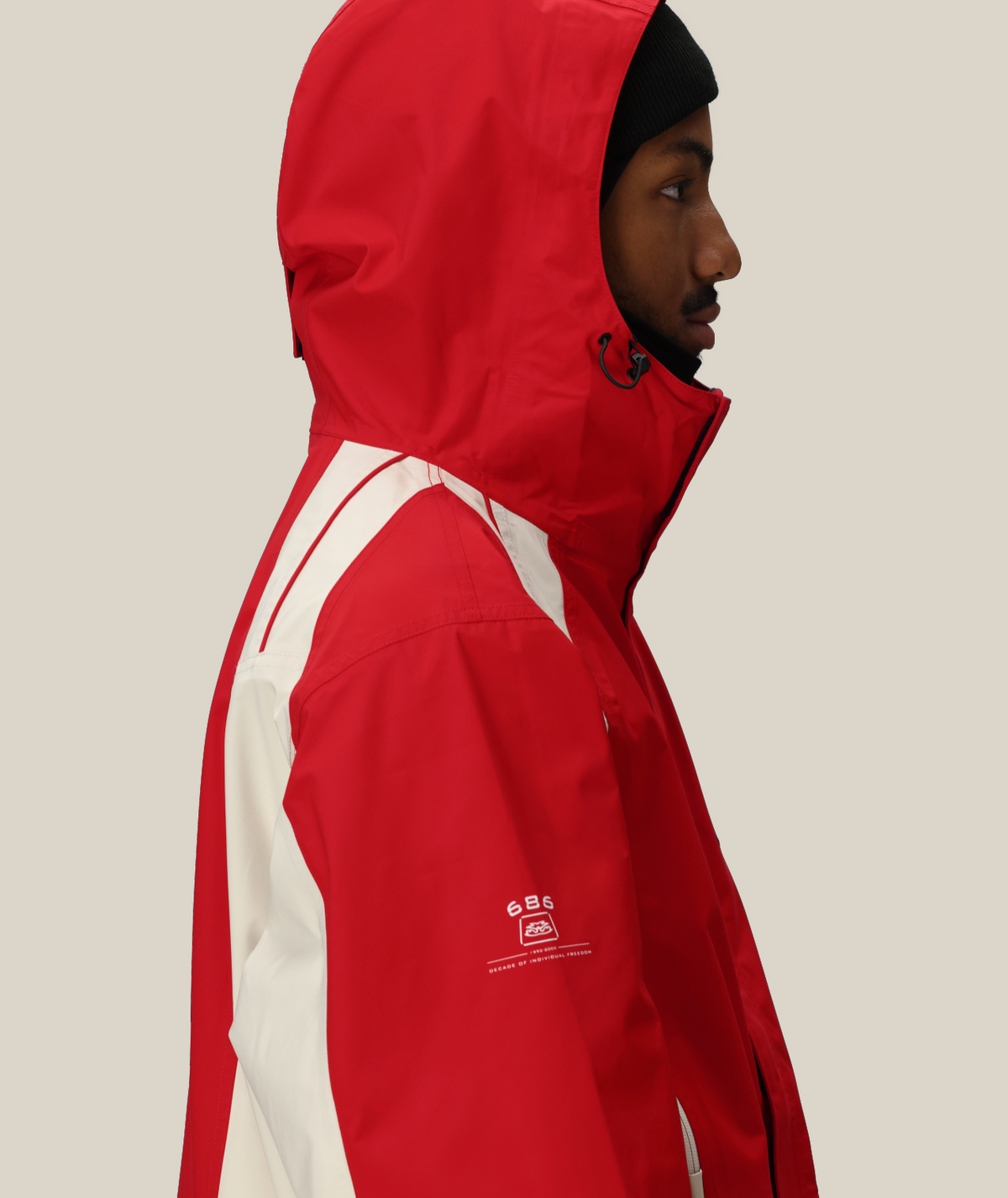 MENS 2002 X3 SHELL JACKET - TRUE RED COLORBLOCK