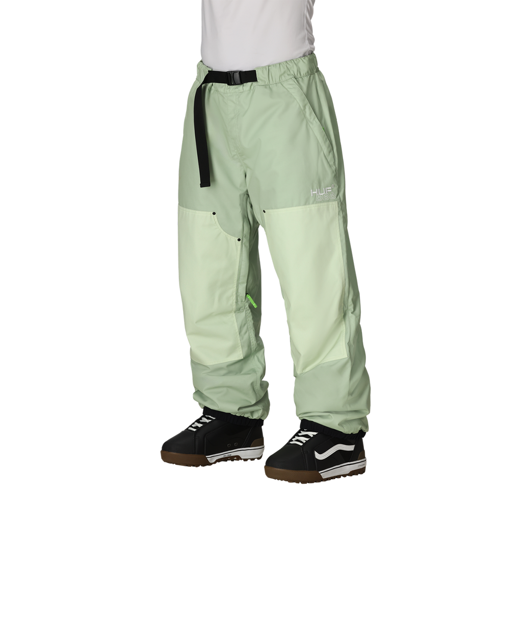 MENS 686 HUF DOUBLE H SHELL PANT - HUF GREEN COLORBLOCK