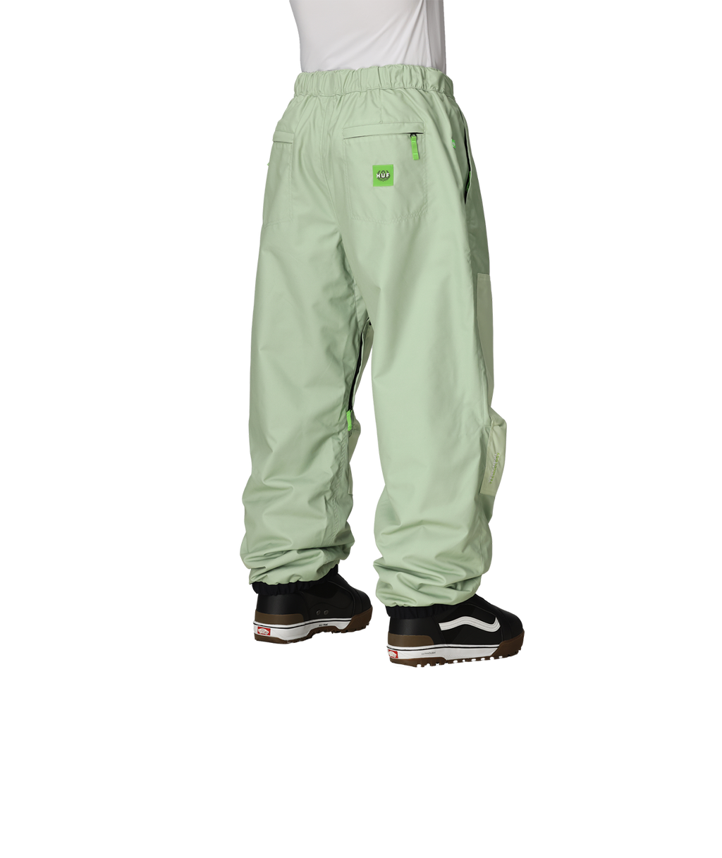 MENS 686 HUF DOUBLE H SHELL PANT - HUF GREEN COLORBLOCK