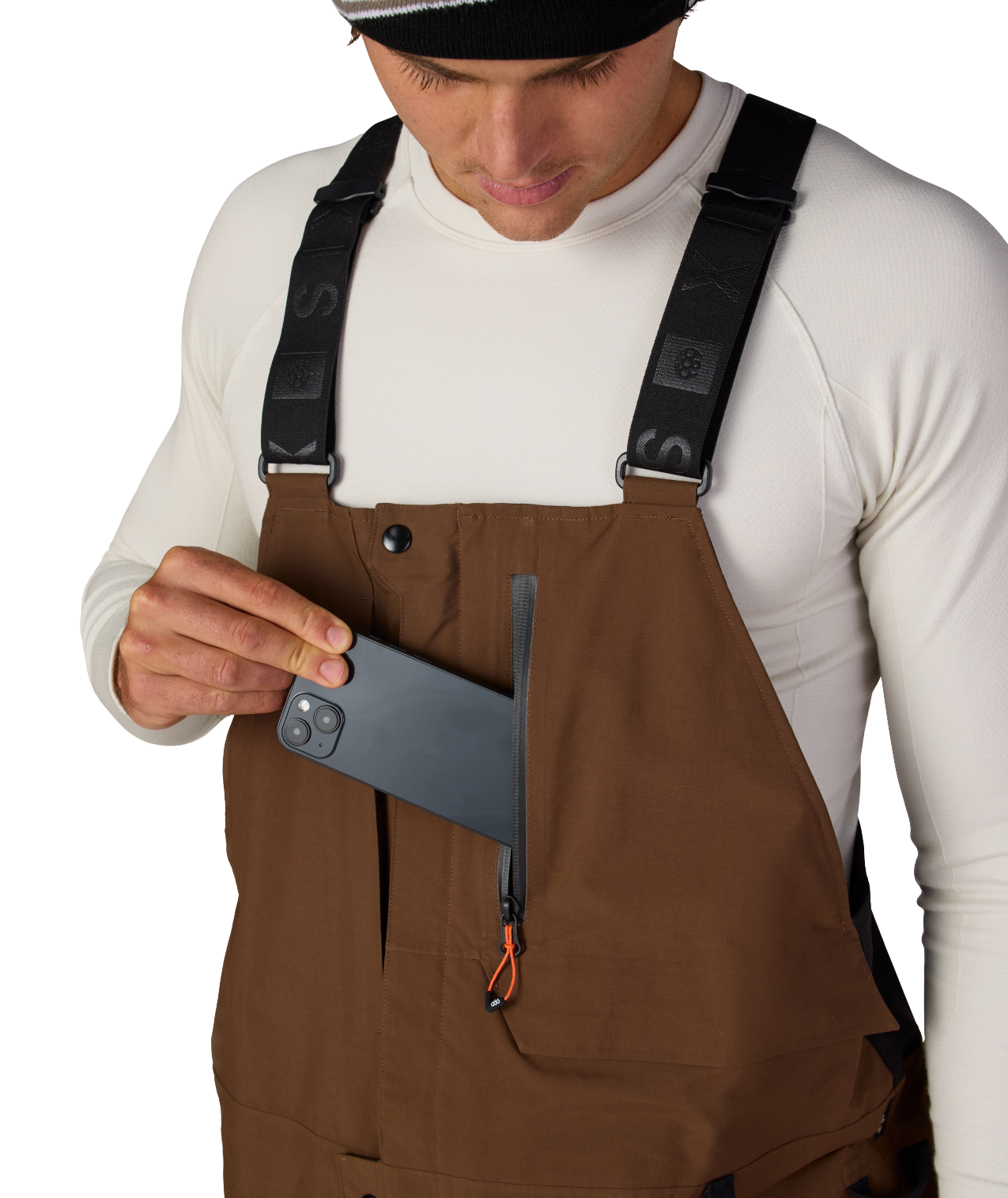 MENS GORE-TEX DISPATCH™ SHELL BIB - DARK EARTH