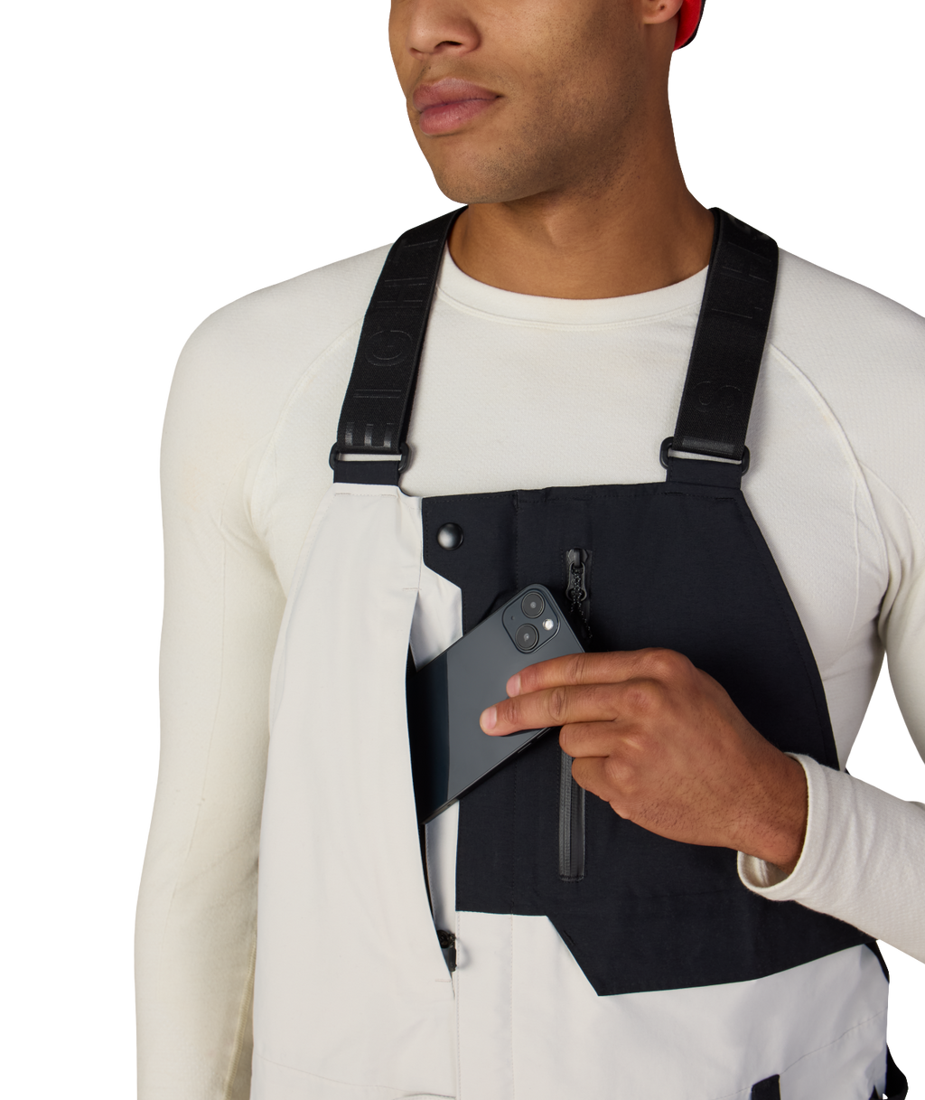 MENS GORE-TEX DISPATCH™ SHELL BIB - LIMESTONE COLORBLOCK