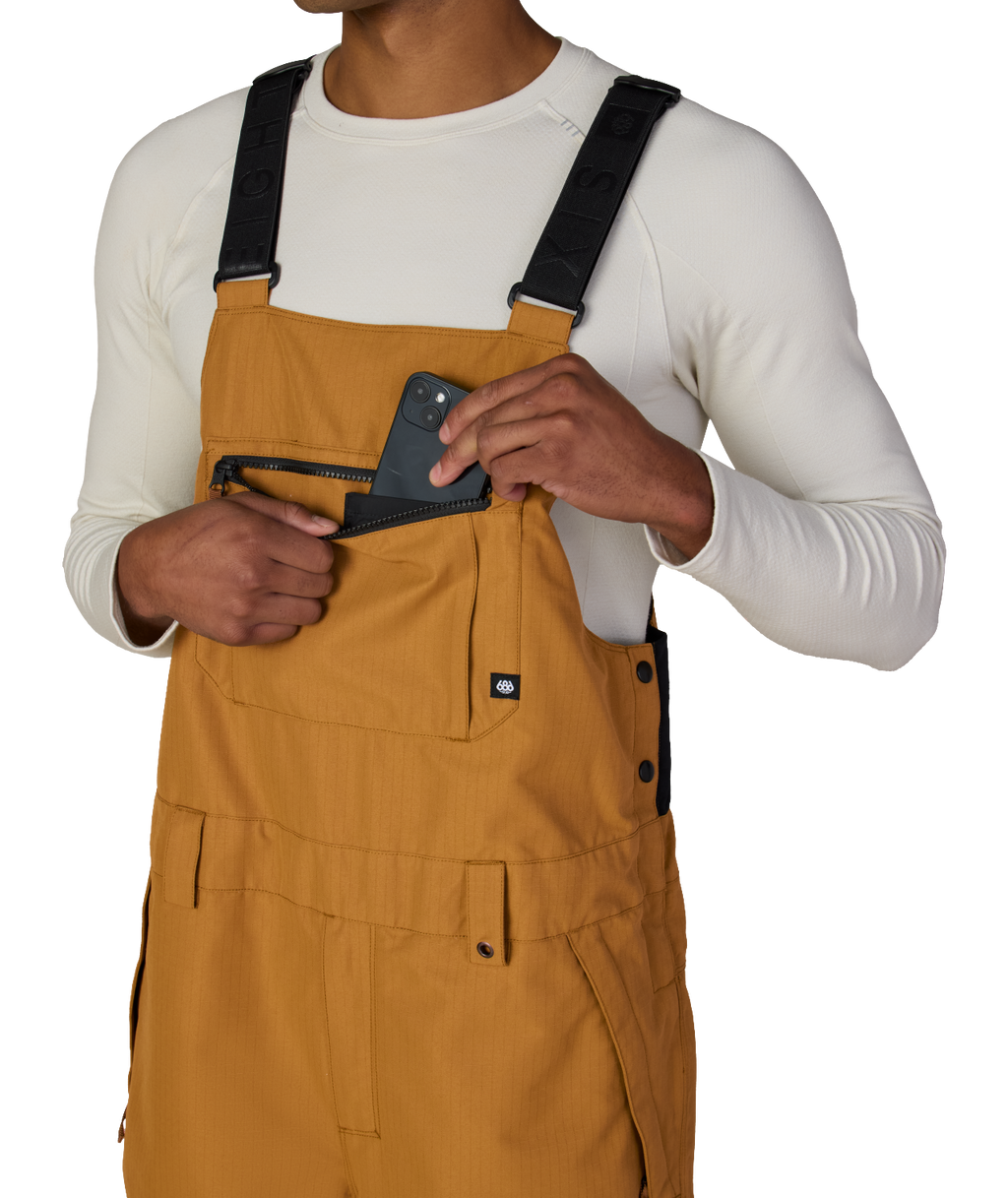 MENS HOT LAP™ INSULATED BIB - BRONZE RIPSTOP