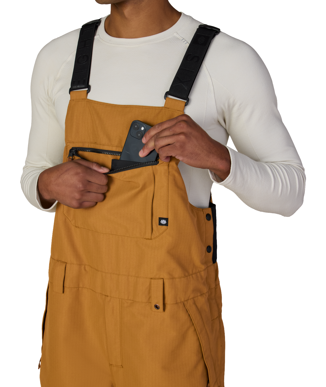 MENS HOT LAP™ INSULATED BIB - BRONZE RIPSTOP