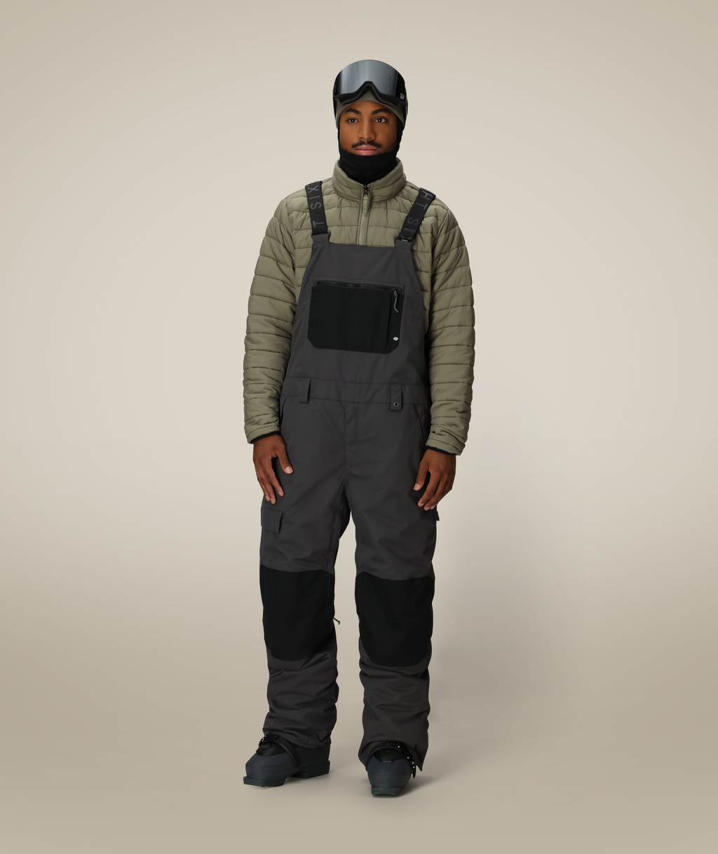 MENS HOT LAP™ INSULATED BIB - CHARCOAL COLORBLOCK