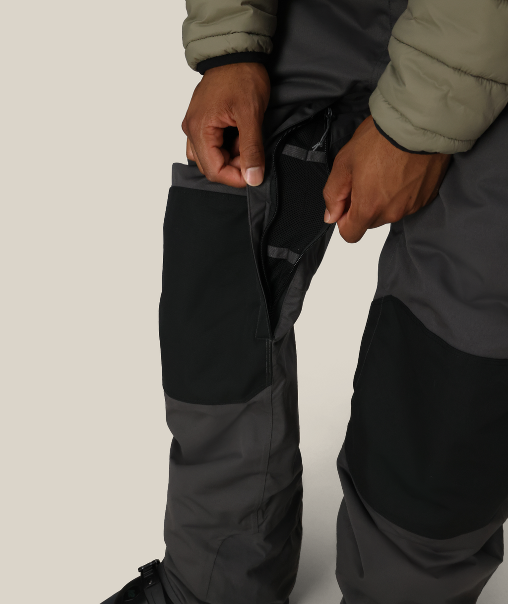MENS HOT LAP™ INSULATED BIB - CHARCOAL COLORBLOCK