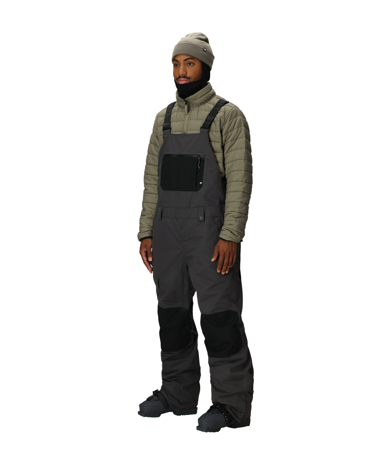 MENS HOT LAP™ INSULATED BIB - CHARCOAL COLORBLOCK