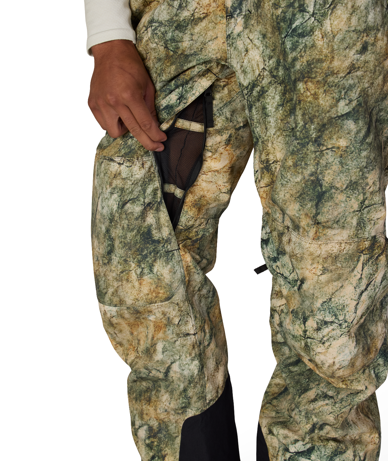 MENS HOT LAP™ INSULATED BIB - KHAKI GRUNGE