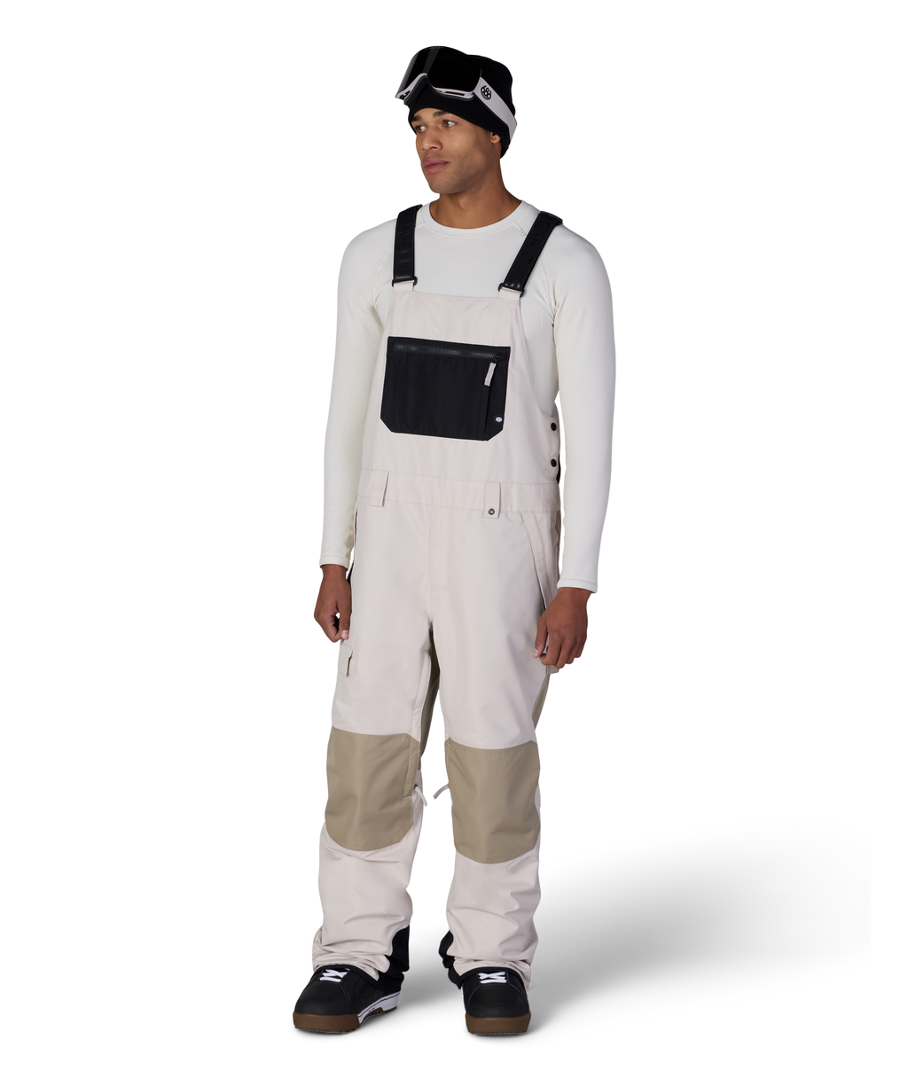 MENS HOT LAP™ INSULATED BIB - LIMESTONE KHAKI COLORBLOCK