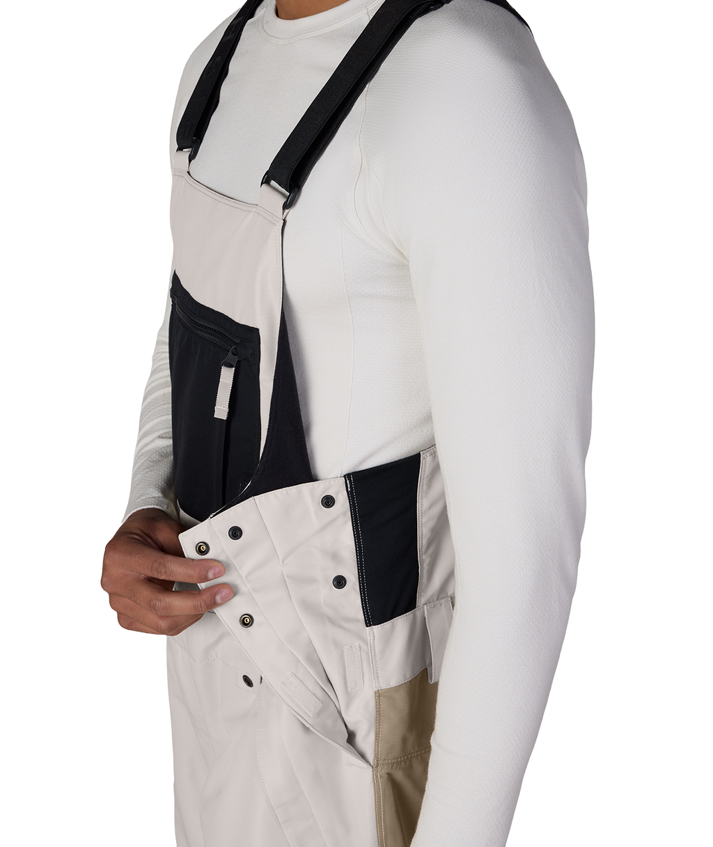 MENS HOT LAP™ INSULATED BIB - LIMESTONE KHAKI COLORBLOCK