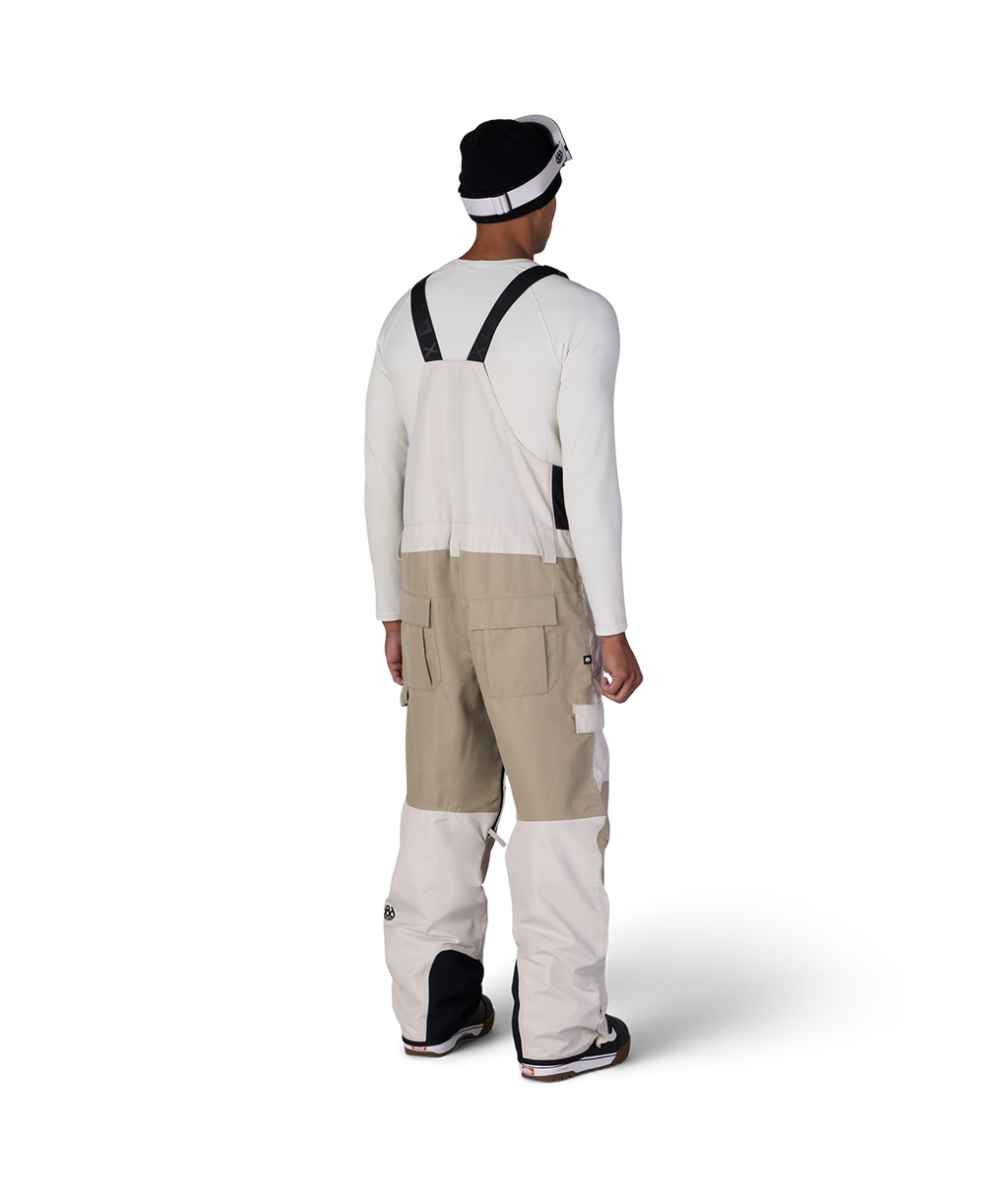 MENS HOT LAP™ INSULATED BIB - LIMESTONE KHAKI COLORBLOCK