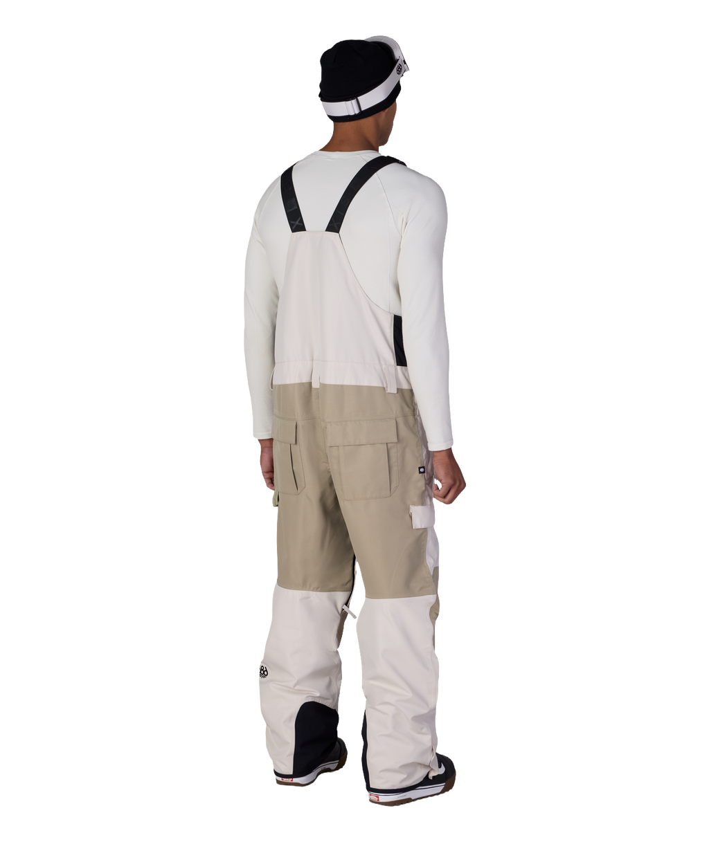 MENS HOT LAP™ INSULATED BIB - LIMESTONE KHAKI COLORBLOCK