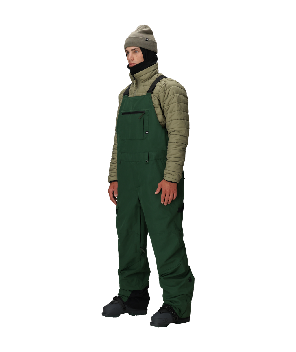 MENS HOT LAP™ INSULATED BIB - MOSS GREEN RIPSTOP