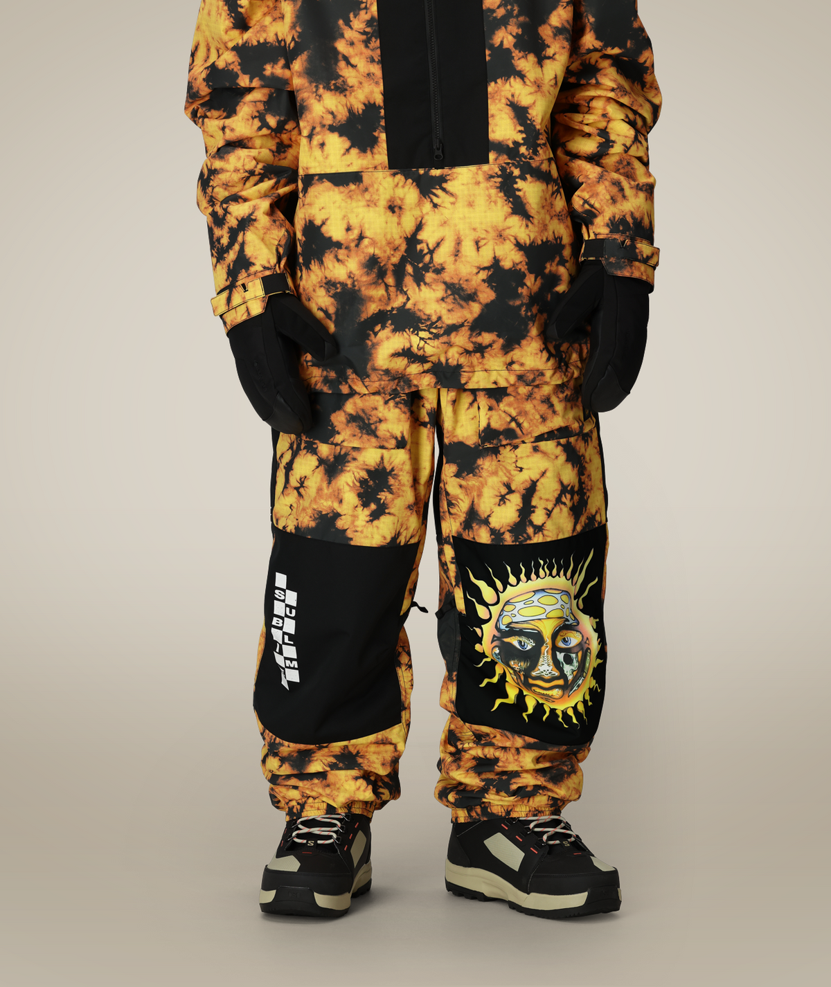 MENS 686 SUBLIME SHELL PANTS - SUBLIME ORANGE TIE DYE