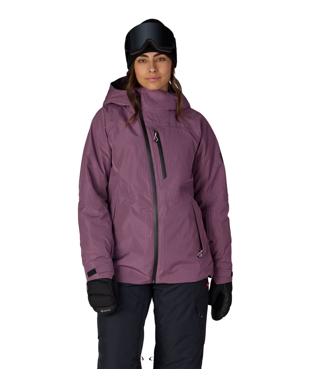 WOMENS HYDRA™ THERMAGRAPH® JACKET - BLACK PLUM GRID