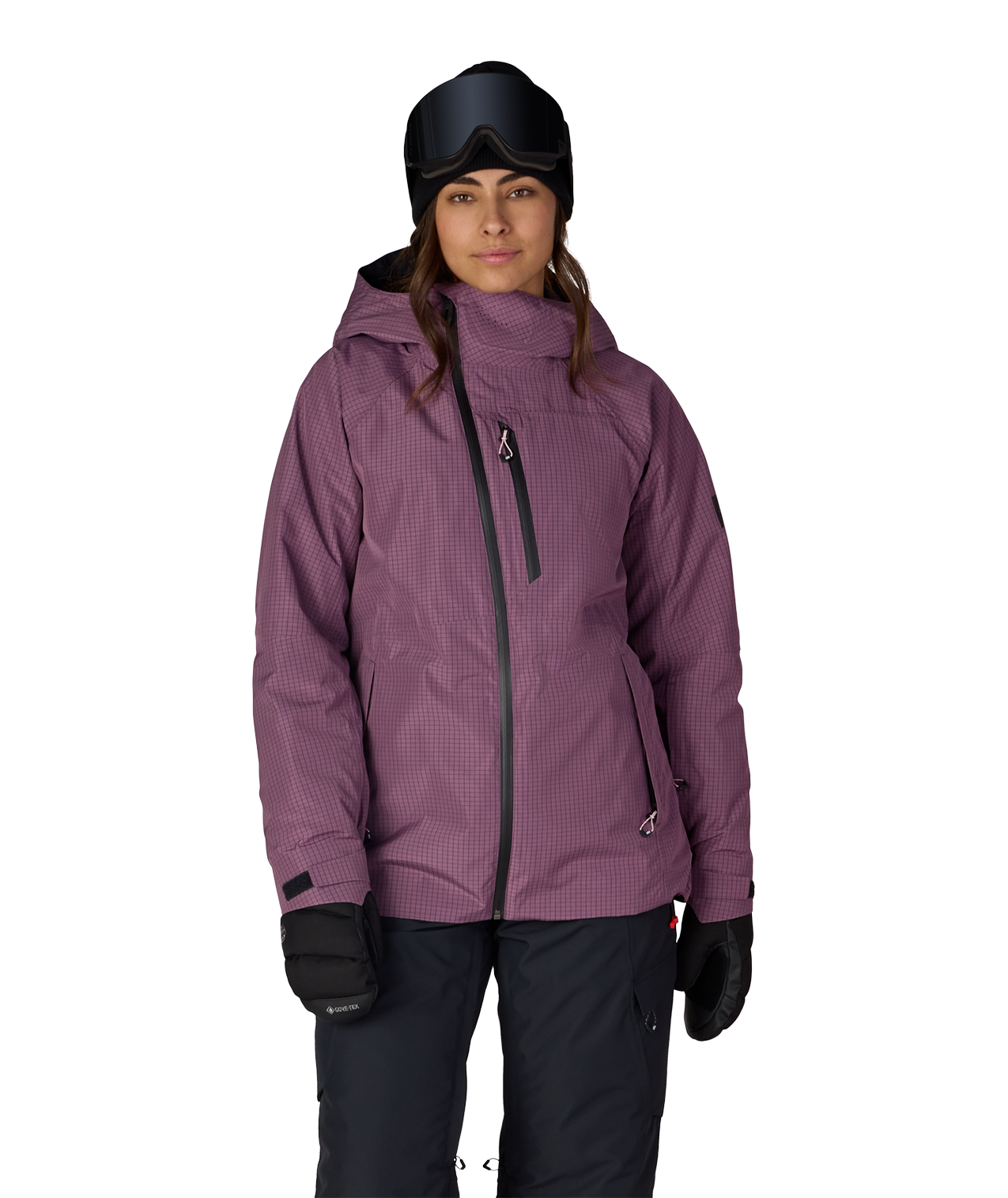 WOMENS HYDRA™ THERMAGRAPH® JACKET - BLACK PLUM GRID