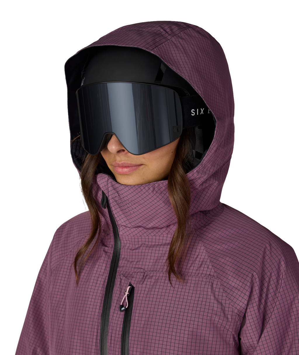 WOMENS HYDRA™ THERMAGRAPH® JACKET - BLACK PLUM GRID