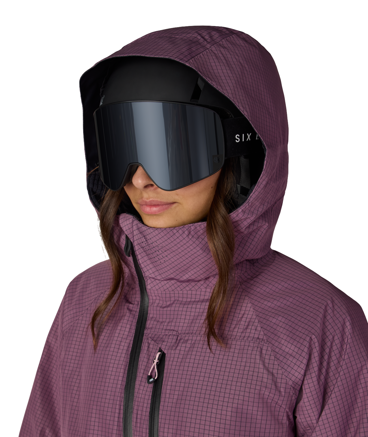 WOMENS HYDRA™ THERMAGRAPH® JACKET - BLACK PLUM GRID