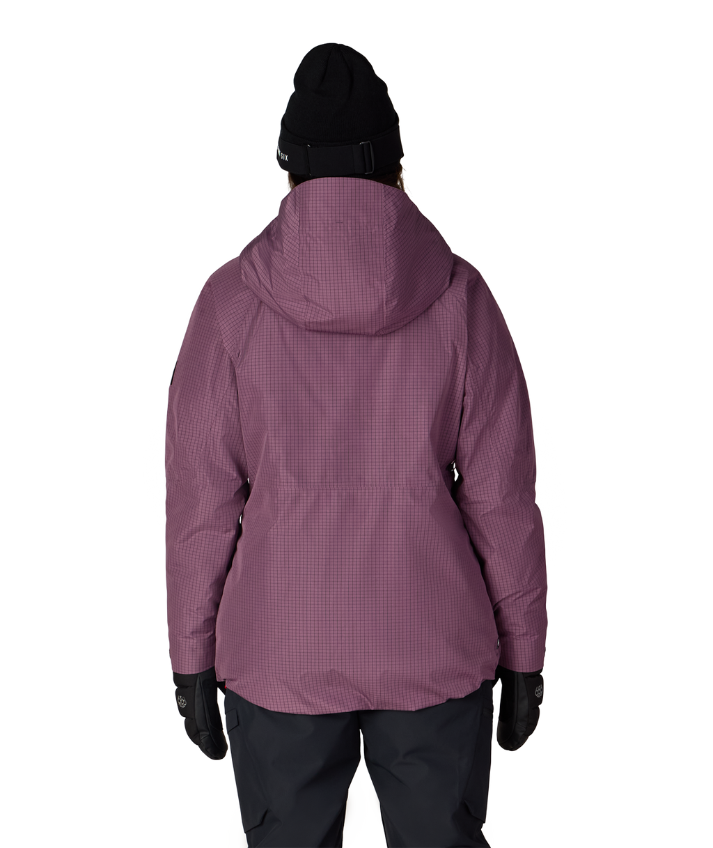 WOMENS HYDRA™ THERMAGRAPH® JACKET - BLACK PLUM GRID